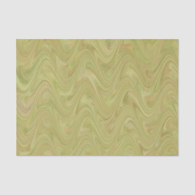 Papier Mousseline Motif marbré vert marron (Recto)