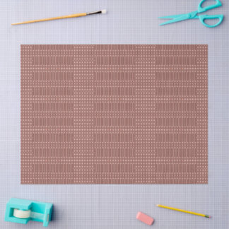 Papier Mousseline Motif marron tribal