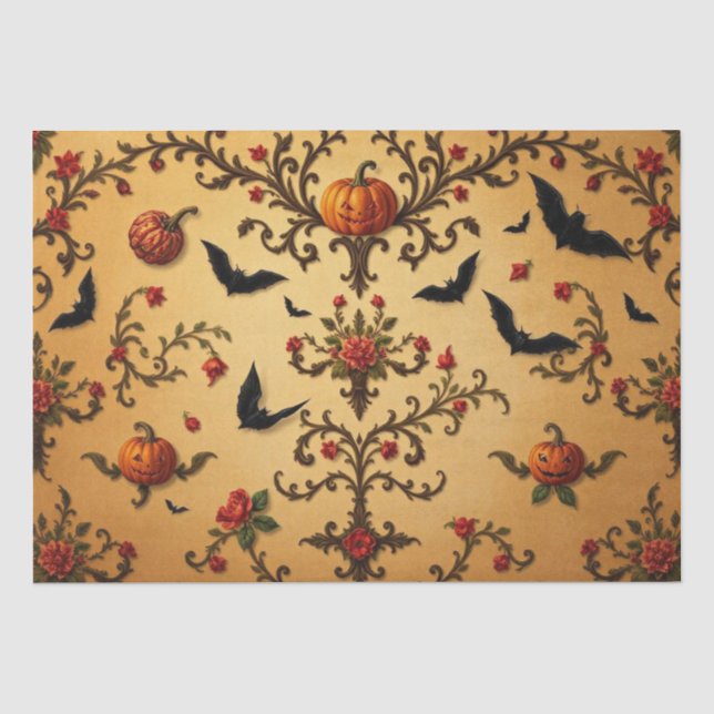 Papier Mousseline Motif médiéval français d'Halloween (Recto)