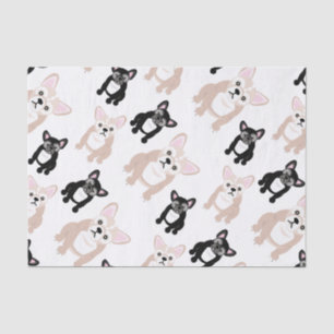 Papier Mousseline Motif mignon de bouledogue français