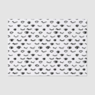 Papier Mousseline Motif mignon de cil de griffonnage