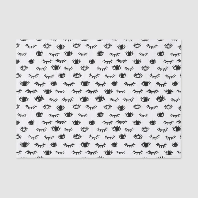 Papier Mousseline Motif mignon de cil de griffonnage (Recto)