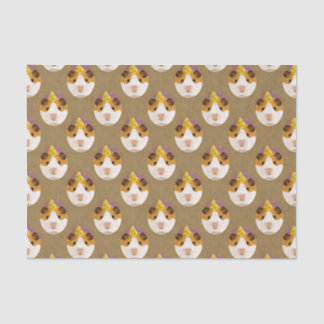 Papier Mousseline Motif mignon de cobaye d'anniversaire