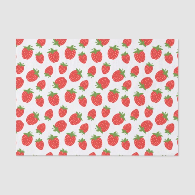Papier Mousseline Motif mignon de fraise (Recto)