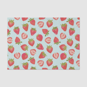 Papier Mousseline Motif mignon de fraise d'été