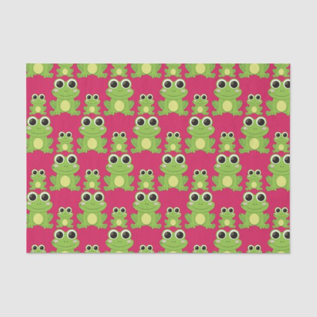 Papier Mousseline Motif mignon de grenouilles (Recto)