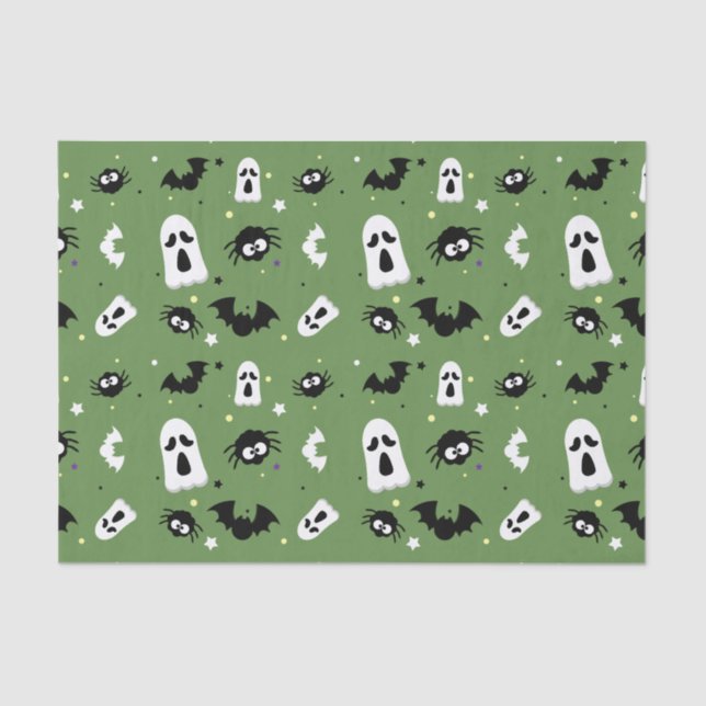 Papier Mousseline Motif mignon de Halloween (Recto)