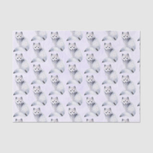 Papier Mousseline Motif mignon - Renard nordique avec marques floral