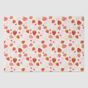 Papier Mousseline Motif migre rouge floral