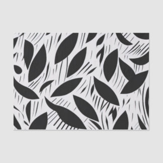 Papier Mousseline Motif minimaliste noir et blanc moderne