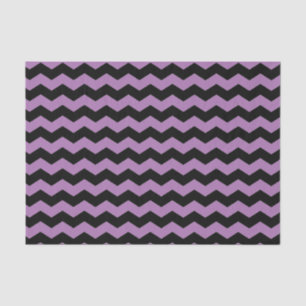 Papier Mousseline Motif moderne Chevron noir et violet