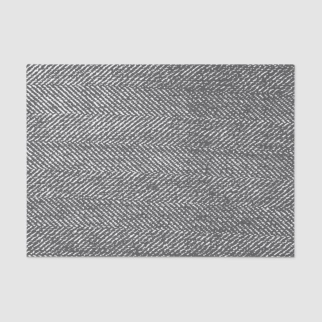 Papier Mousseline Motif moderne de Herringbone gris (Recto)