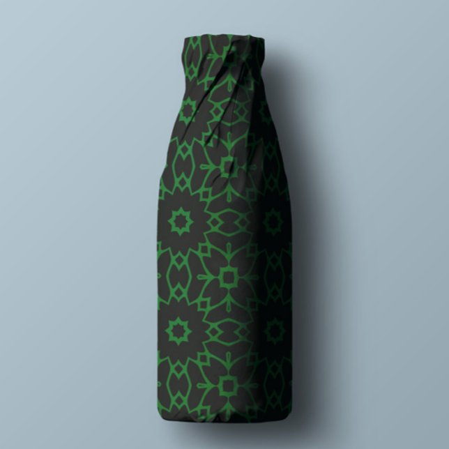 Papier Mousseline Motif moderne design, noir et vert (Créateur téléchargé)