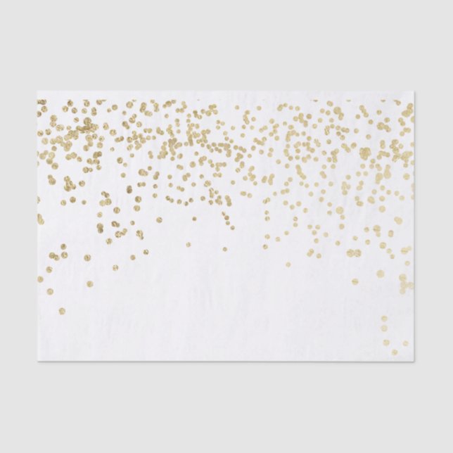 Papier Mousseline Motif moderne élégant de luxe de confettis d'or de (Recto)