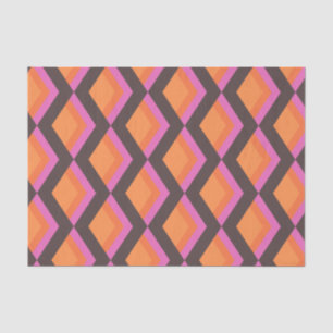 Papier Mousseline Motif moderne mi-siècle moyen en rose et Brown
