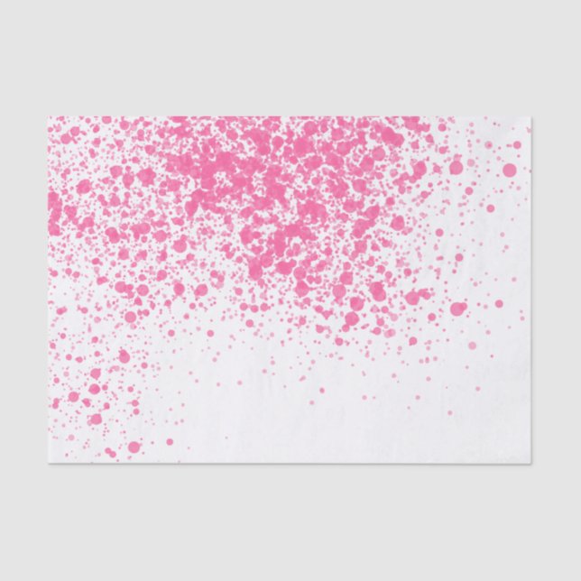 Papier Mousseline Motif moderne rose Girly de peinture (Recto)