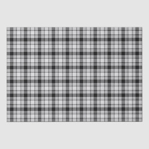 Papier Mousseline Motif monochromatique noir blanc plaid