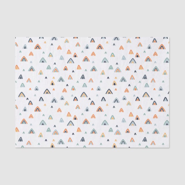 Papier Mousseline Motif Montagne Bohème (Recto)