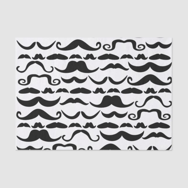 Papier Mousseline Motif Moustache (Recto)