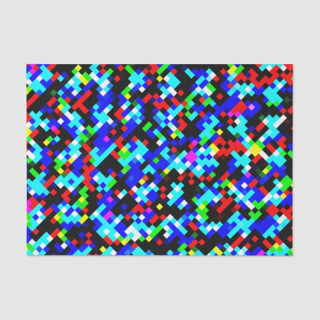 Papier Mousseline Motif multi-couleurs  (Recto)