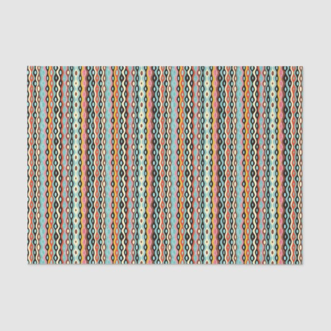 Papier Mousseline motif multicolore Abstrait (Recto)