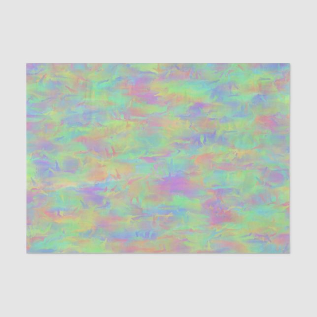 Papier Mousseline Motif multicolore Abstrait (Recto)