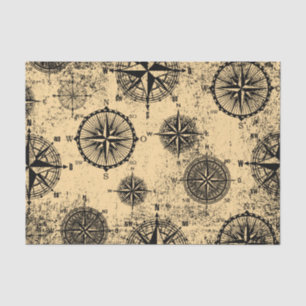 Papier Mousseline Motif nautique vintage