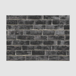 Papier Mousseline Motif noir de mur de briques
