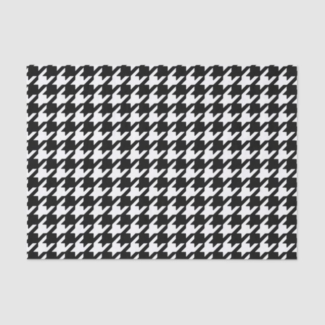 Papier Mousseline Motif noir et blanc classique (Recto)