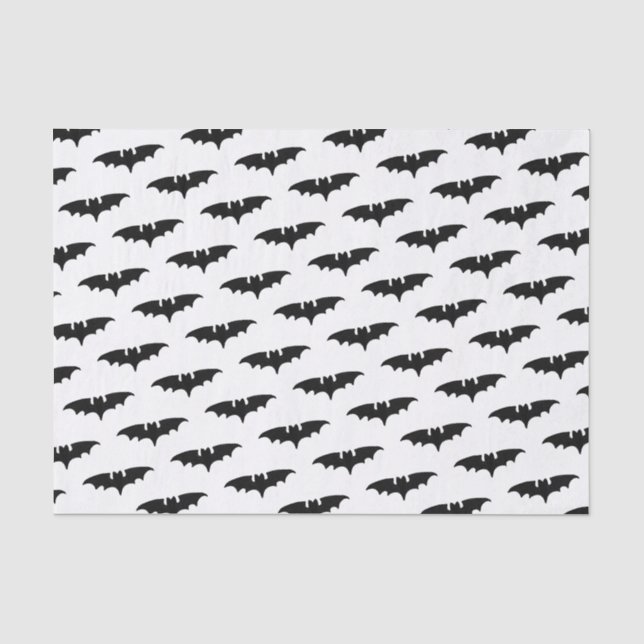 Papier Mousseline Motif noir et blanc de batte (Recto)