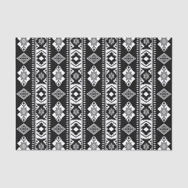 Papier Mousseline Motif occidental noir blanc (Recto)