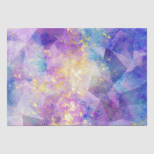 Papier Mousseline Motif Ombre Arc-en-Ciel et Opale de Feu Doré