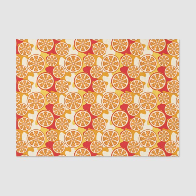 Papier Mousseline motif orange (Recto)