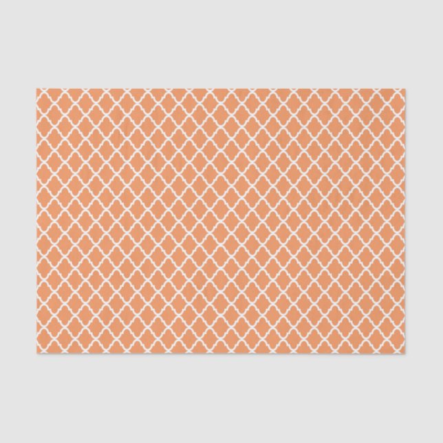 Papier Mousseline Motif orange-clair moderne de Quatrefoil de (Recto)