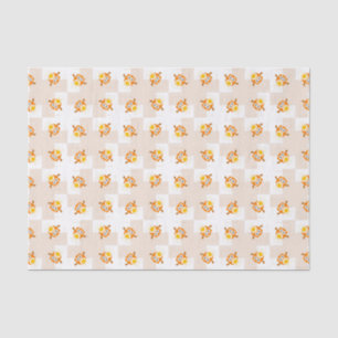 Papier Mousseline Motif orange d'illustration de hibou