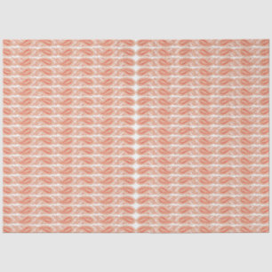 Papier Mousseline motif orange et blanc sur arrière - plan blanc