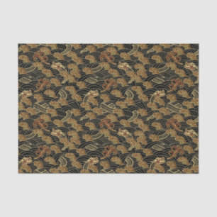 Papier Mousseline Motif oriental de dragon de mer