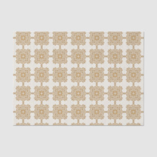 Papier Mousseline Motif ornemental baroque doré chic élégant