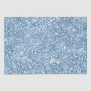 Papier Mousseline Motif pailleté bleu bébé chic et glamour