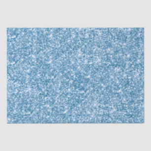 Papier Mousseline Motif Pailleté Glamour Bleu Bébé Élégant