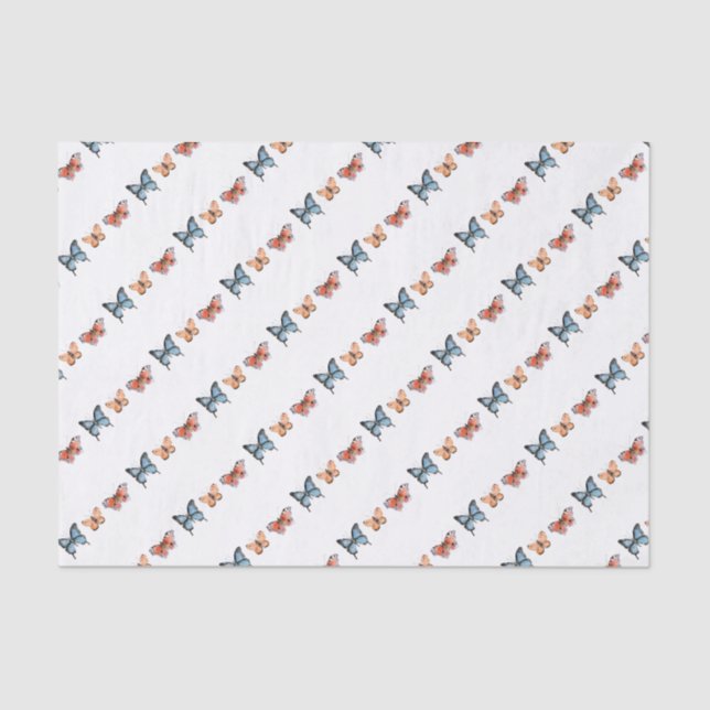 Papier Mousseline Motif papillon (Recto)