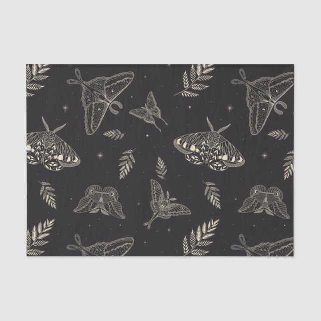 Papier Mousseline Motif papillon de papillon noir (Recto)