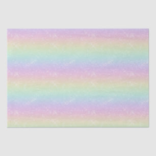Papier Mousseline Motif Pastel Rainbow Sparkles