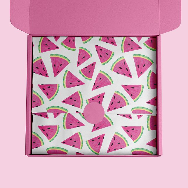 Papier Mousseline Motif pastèque (Tropical watermelon fruit pattern tissue paper)