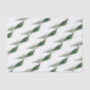 Papier Mousseline Motif Peacock Feather Thème