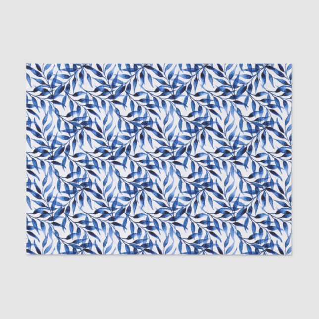 Papier Mousseline Motif peint à la main d'encre d'aquarelle (Recto)