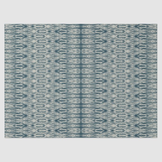 Papier Mousseline Motif peint Ikat en marbre (Recto)