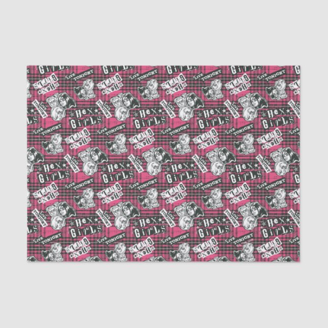 Papier Mousseline Motif Plaid Des Filles Hex (Recto)