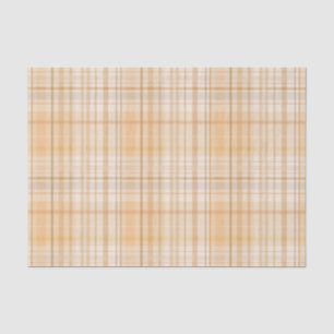 Papier Mousseline Motif Plaid Orange Spice Tartan Imprimer