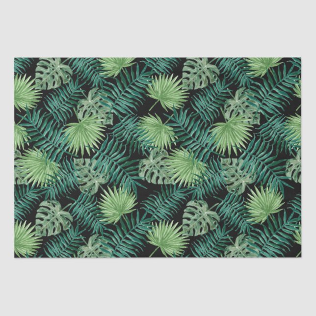 Papier Mousseline Motif Plante des Feuilles de Green Tree (Recto)